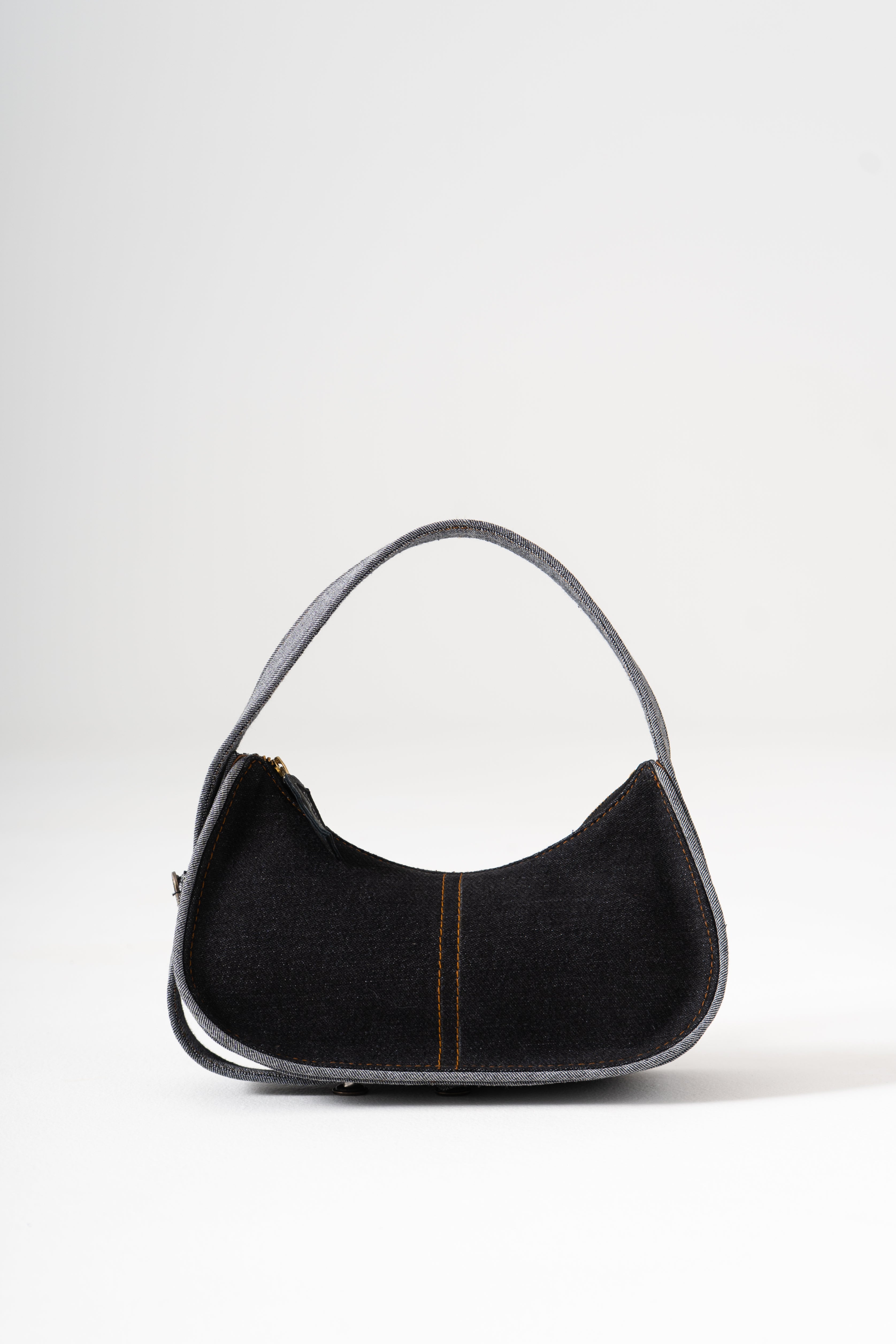 Y2k Shoulder Bag - Black Denim | Sustainable Style