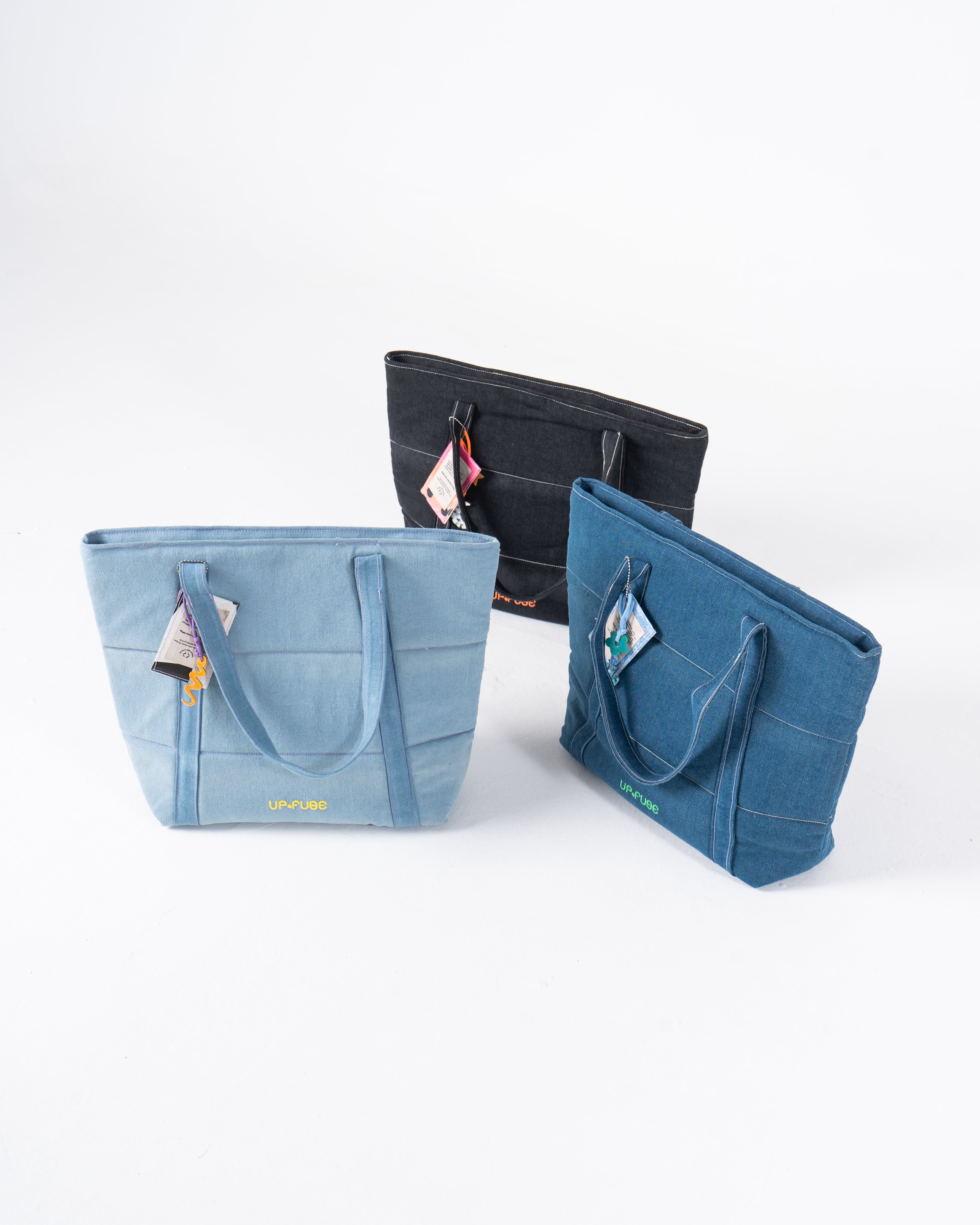 Denim Affair Tote Bag in Ice Blue