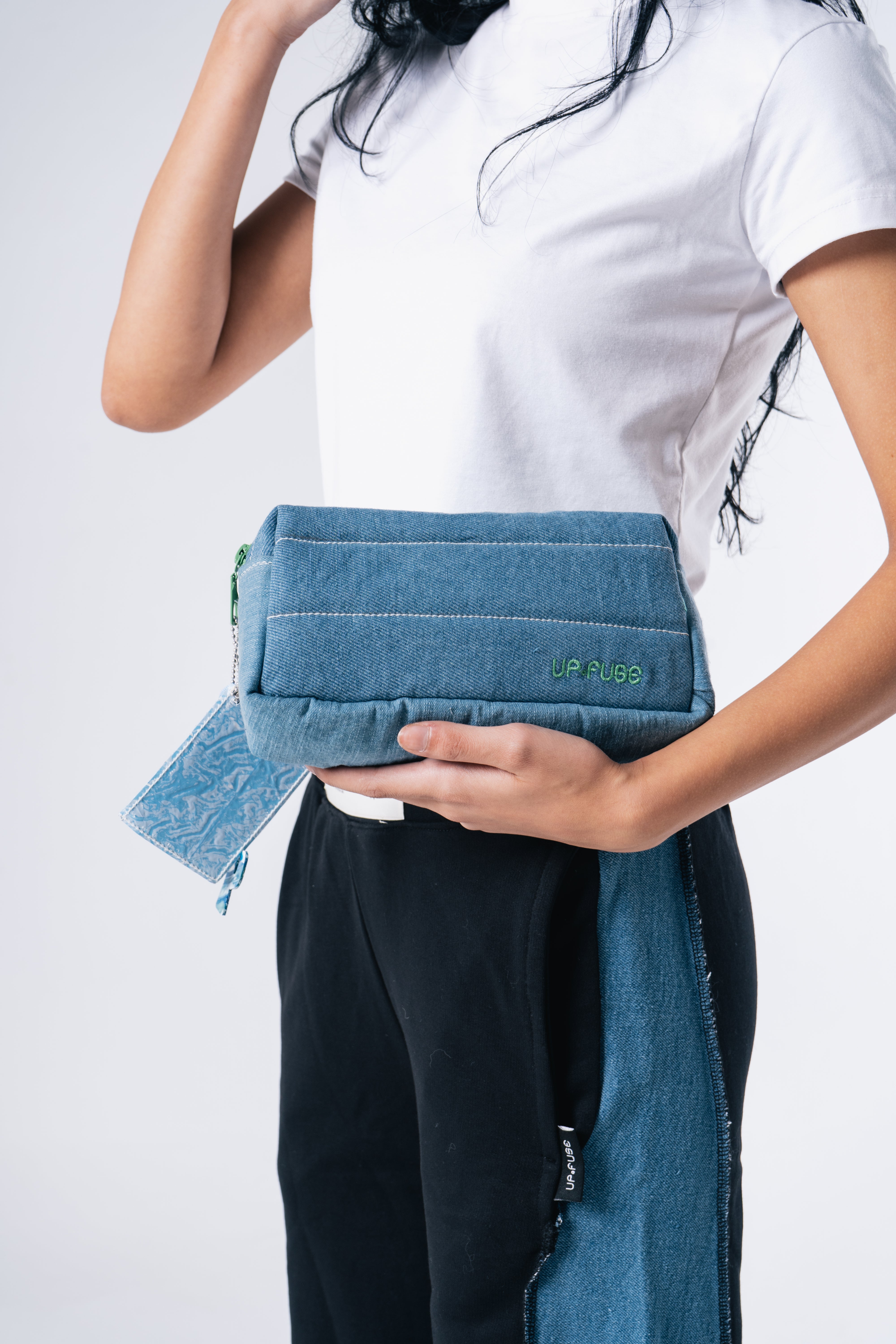 Denim Affair Pouch in Blue Up fuse