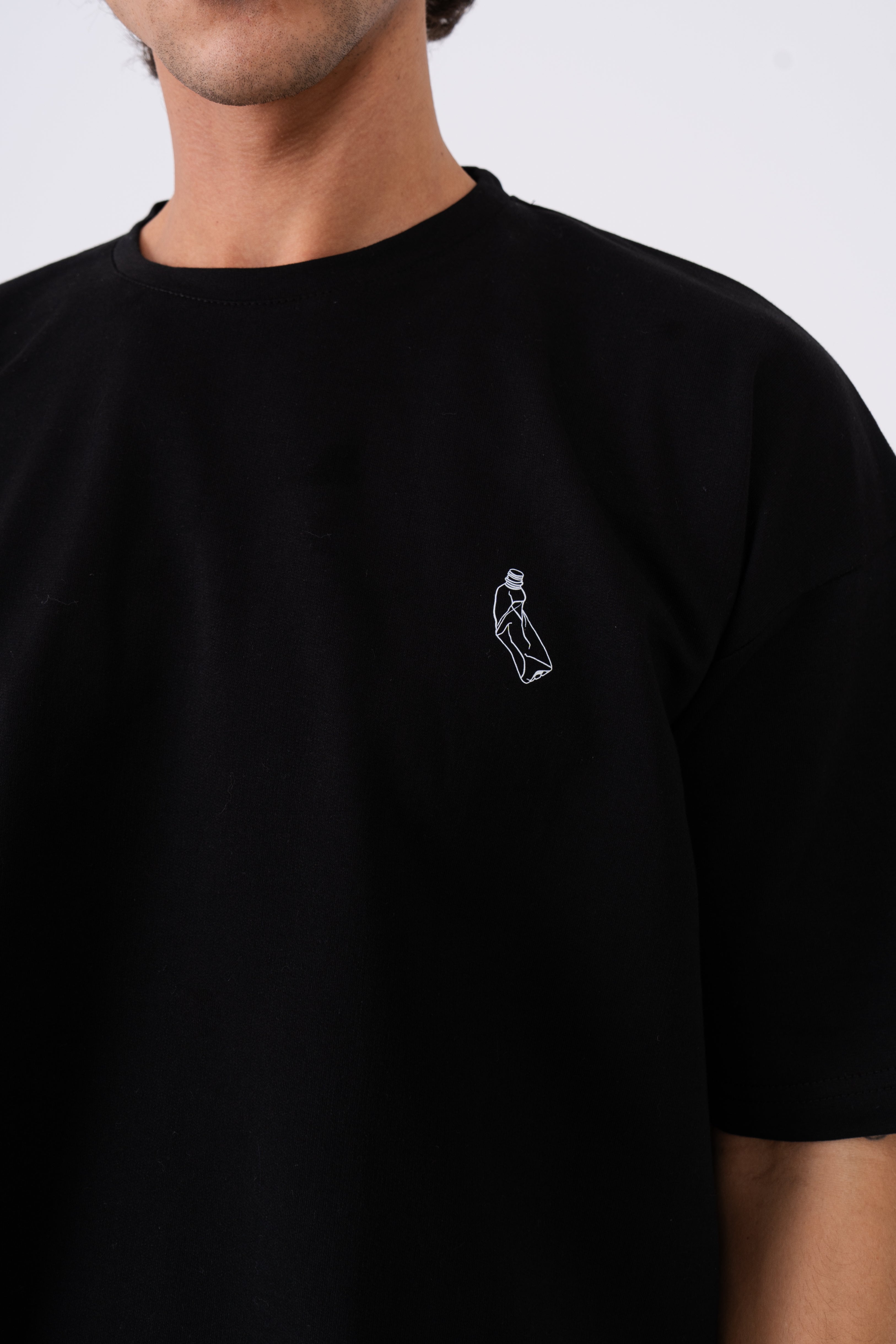 Oversized Wasted T-Shirt Black