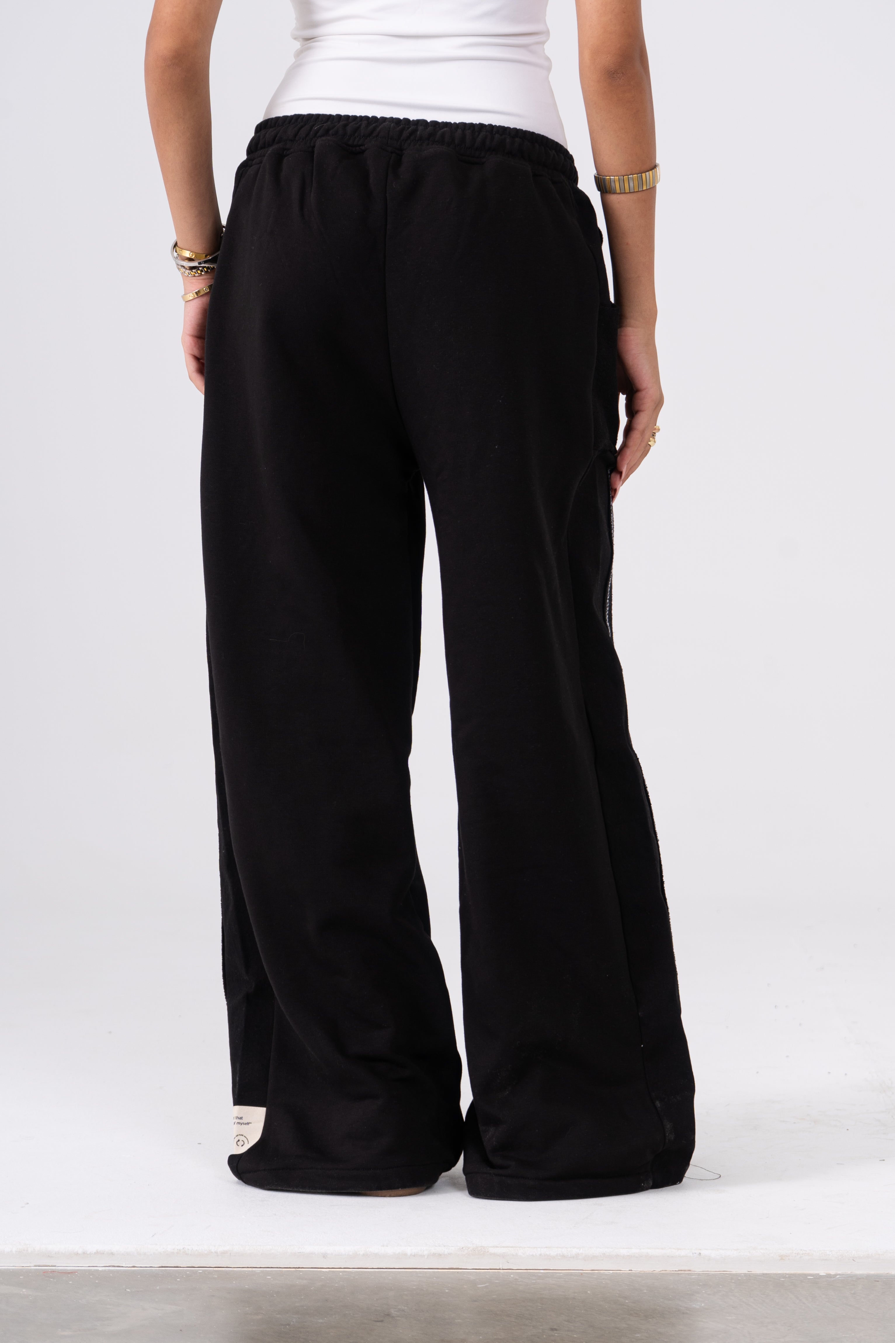 Patchwork Pants in Black
