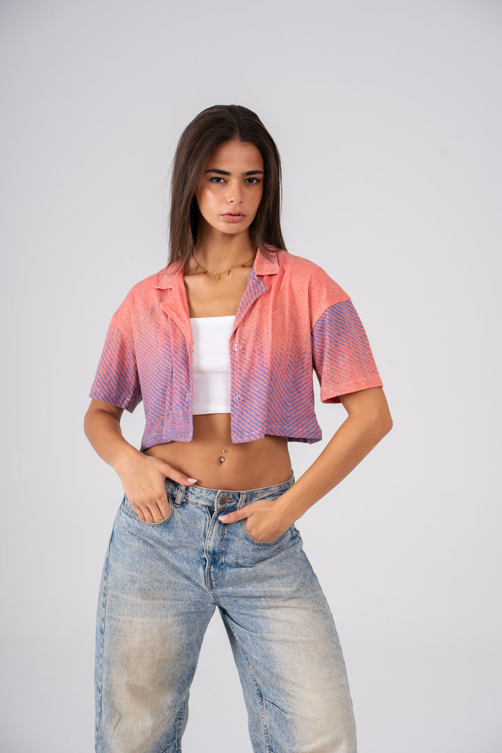 Cropped shirt in Sundye