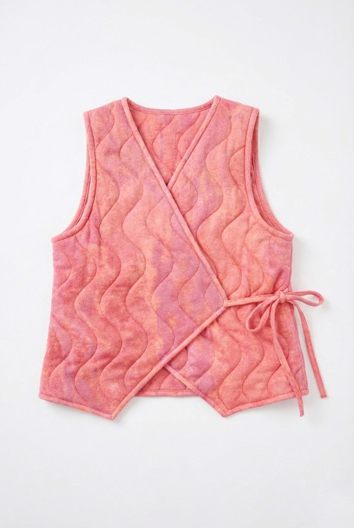 Orange Triangles Puffer Vest