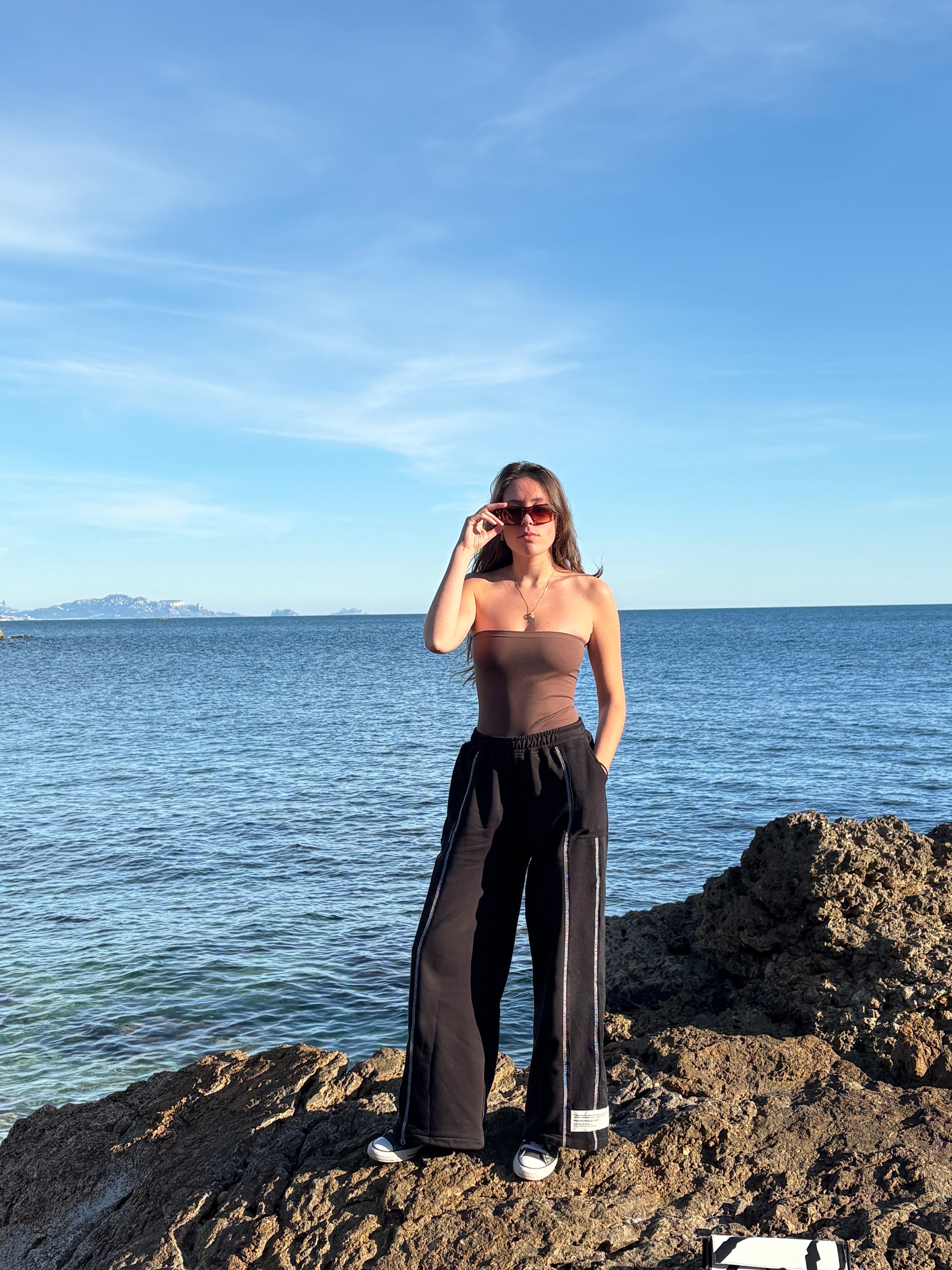 Patchwork Pants in Black