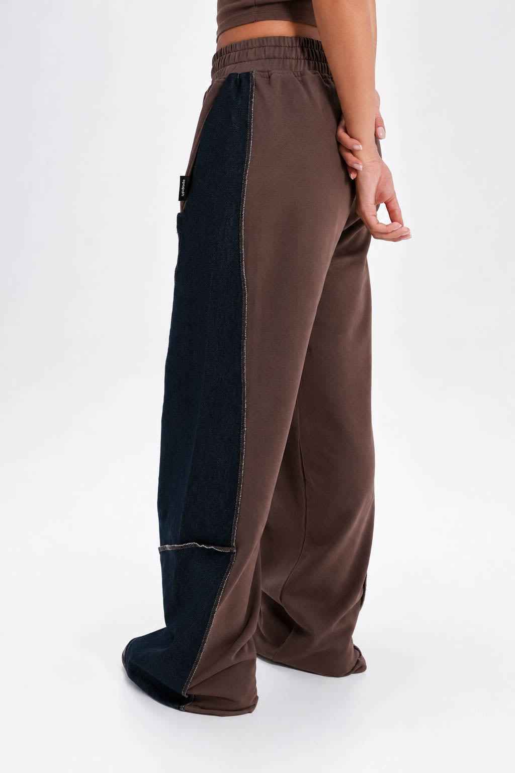 Up-Fuse Everyday Pants in Brown - back view