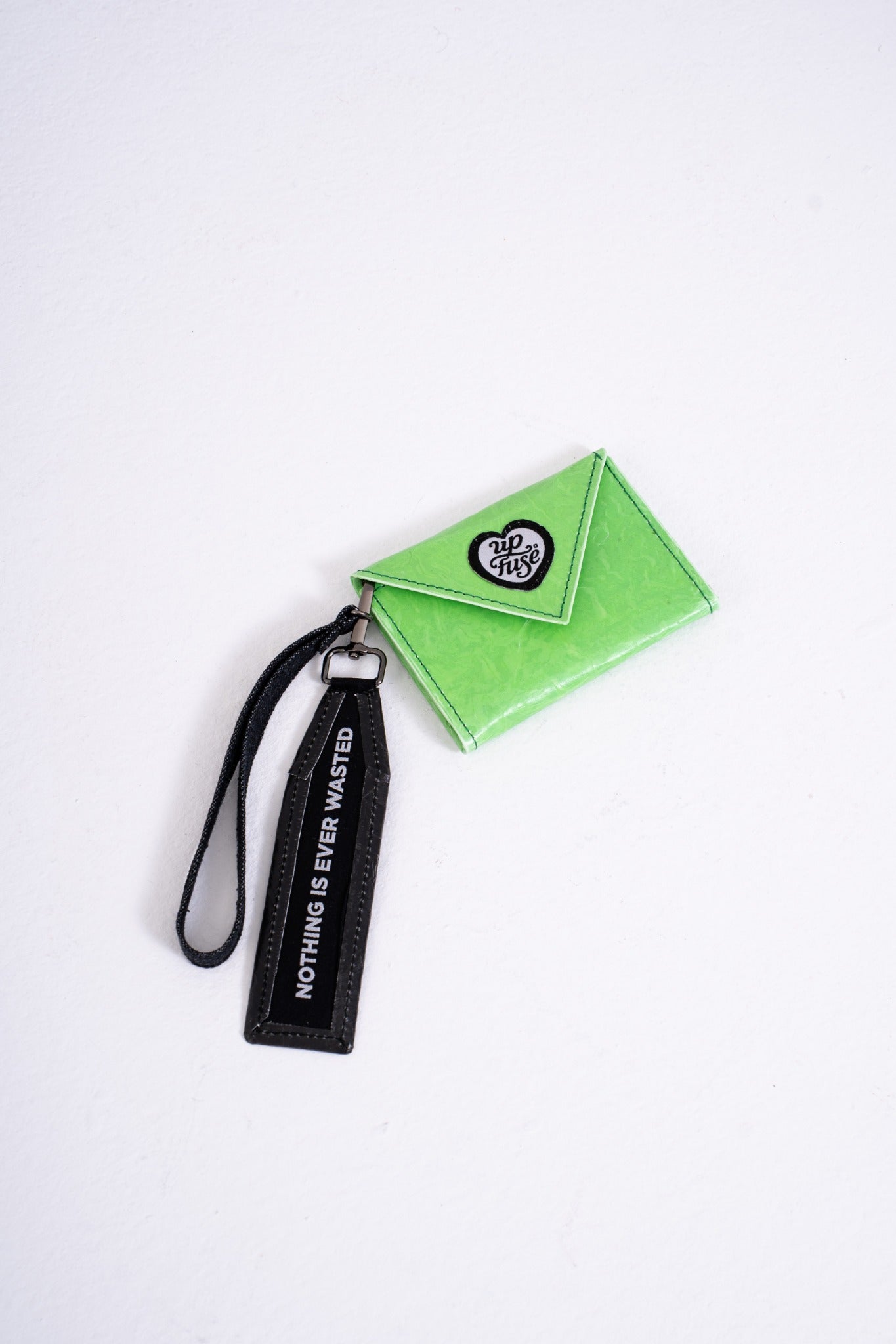 Heart Logo Wallet — Green studio photo